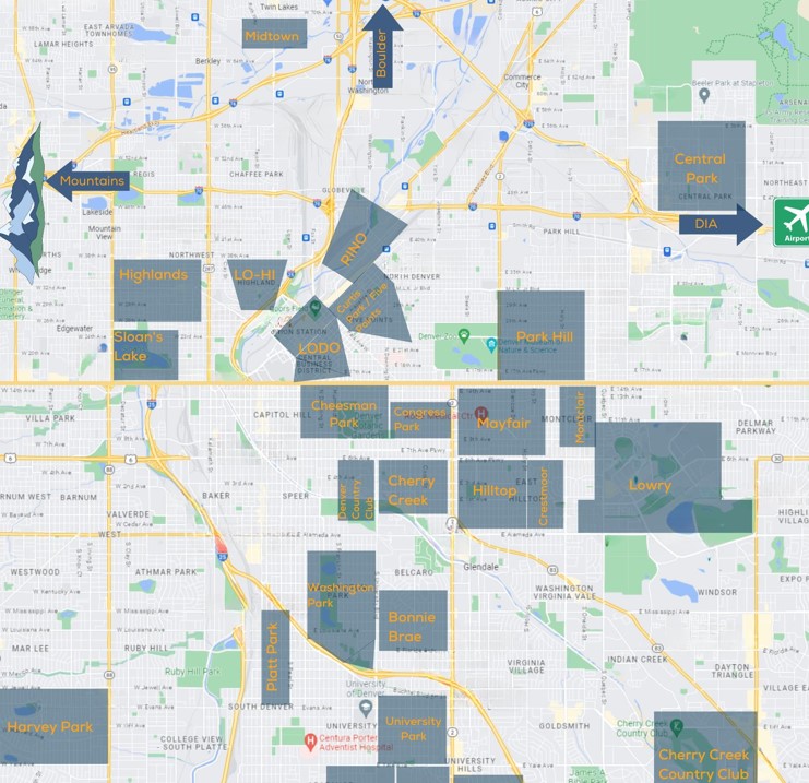 Map of Denver Neighborhoods